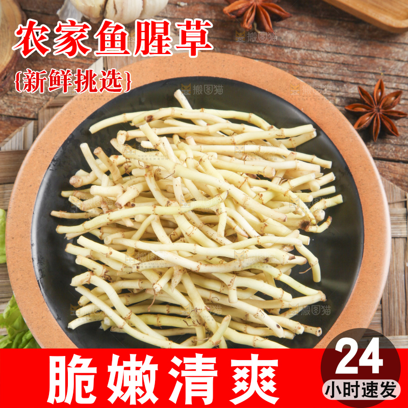 盘子里装着鱼腥草