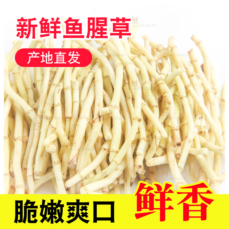 白底上放着折耳根