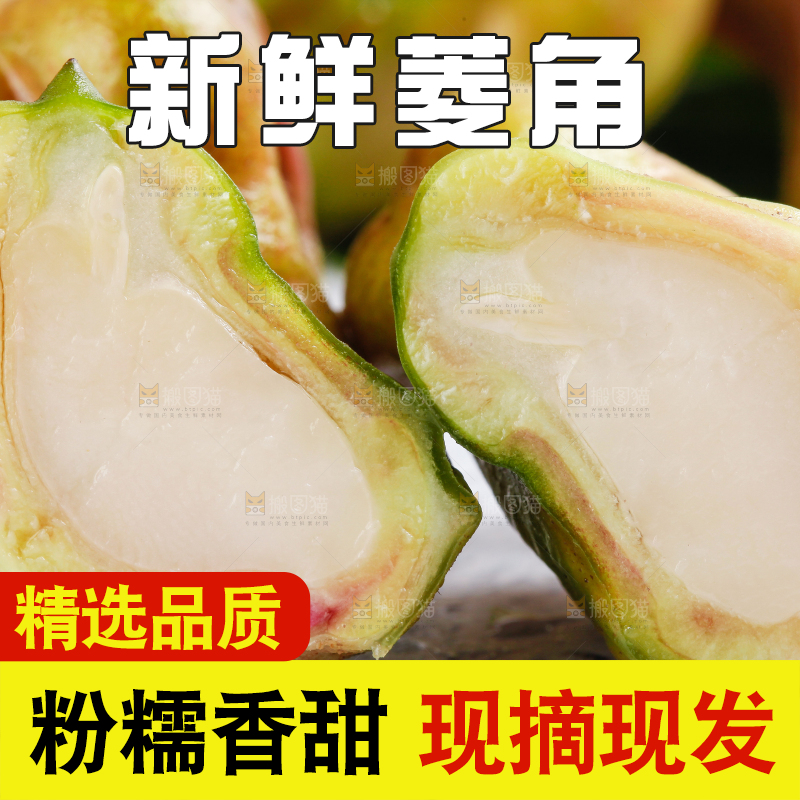 白底上的菱角