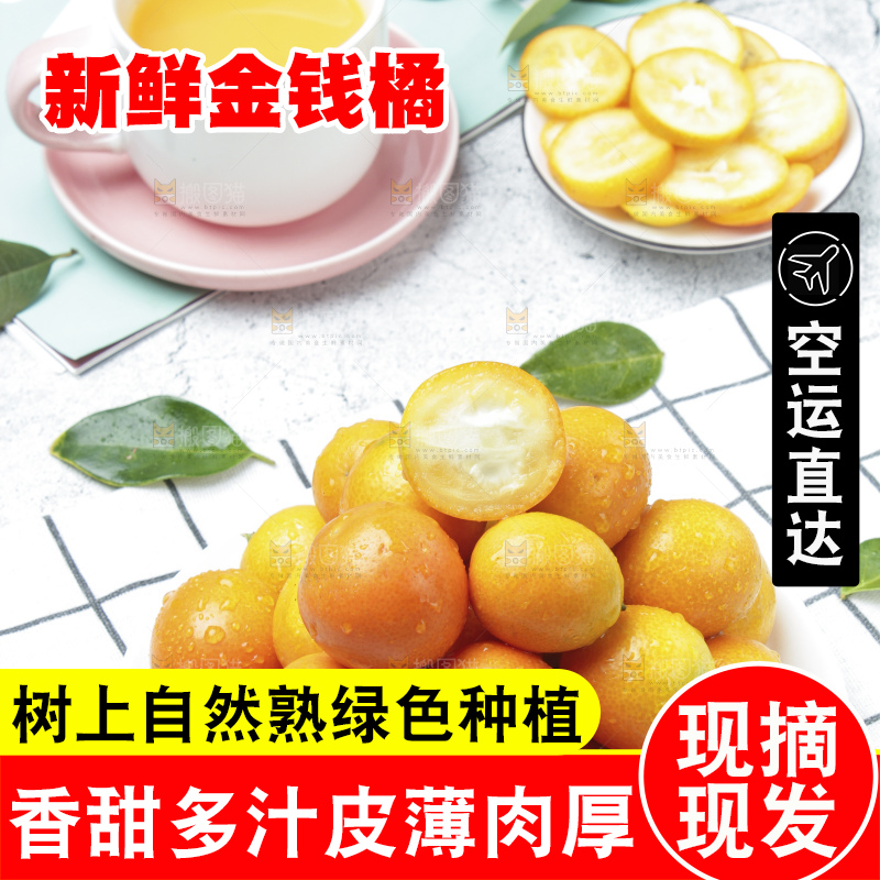 盘子里的小金桔