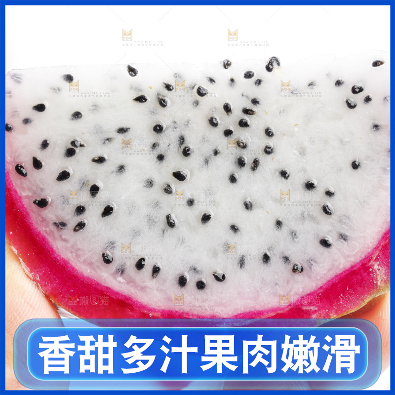白底上的越南白心火龙果