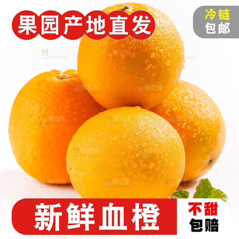 白底上的血橙
