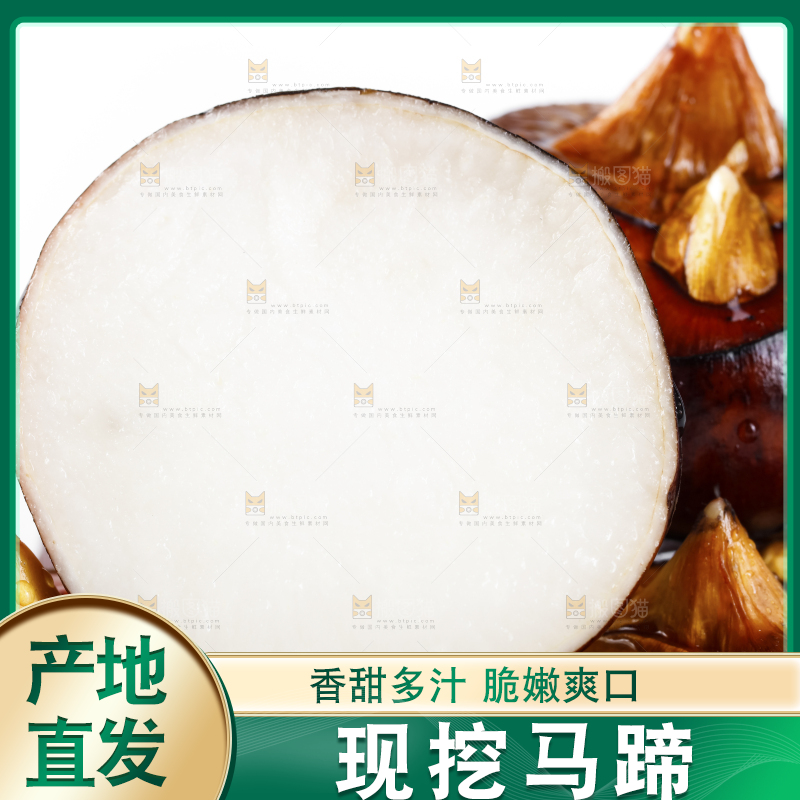 白底上放着广西马蹄