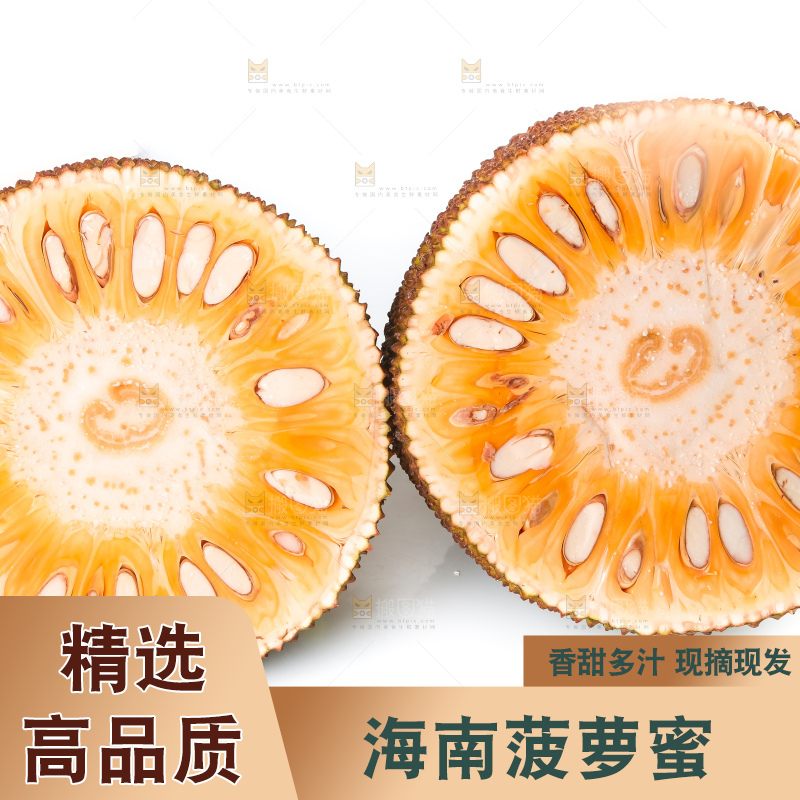 白底上的越南菠萝蜜