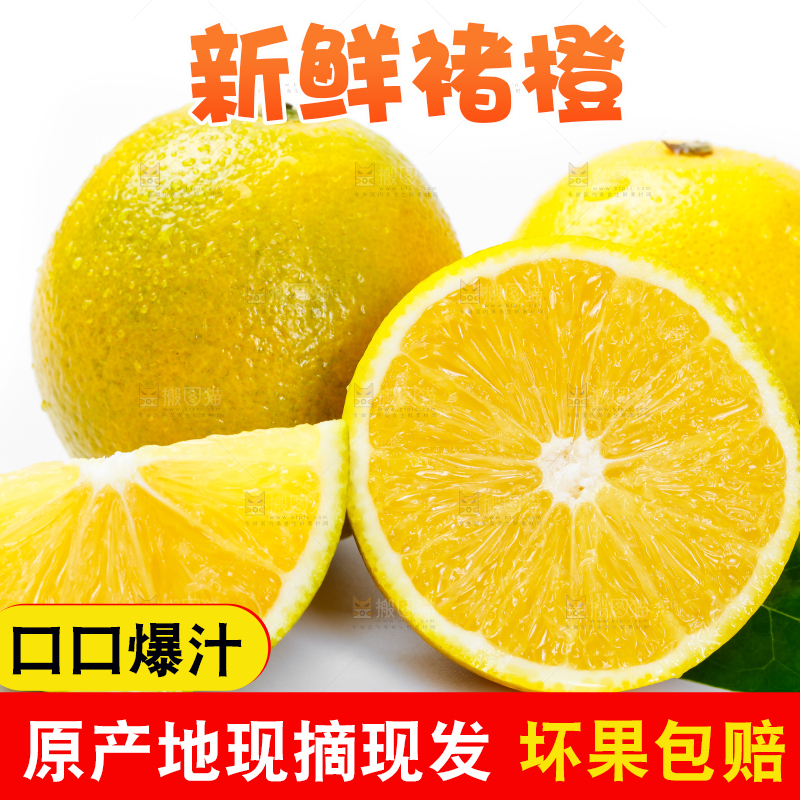 白底上放着蜜橙