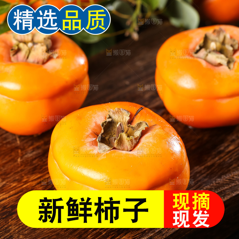 木板上的磨盘柿