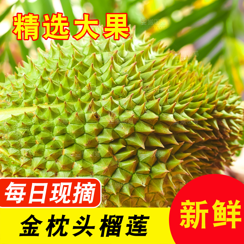 浅底上放着金枕榴莲