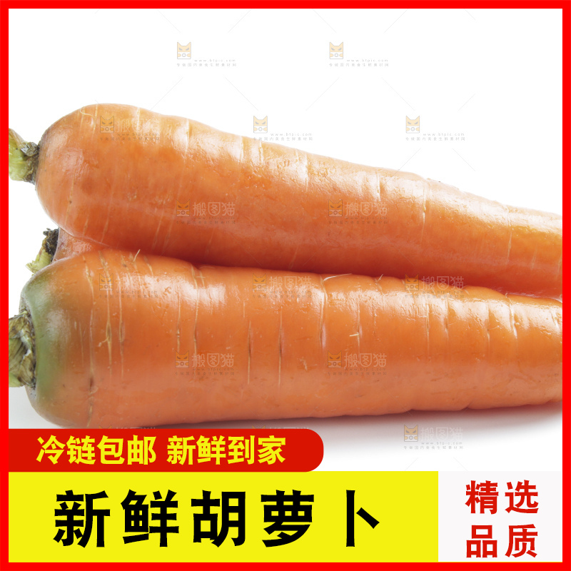 白底上的胡萝卜