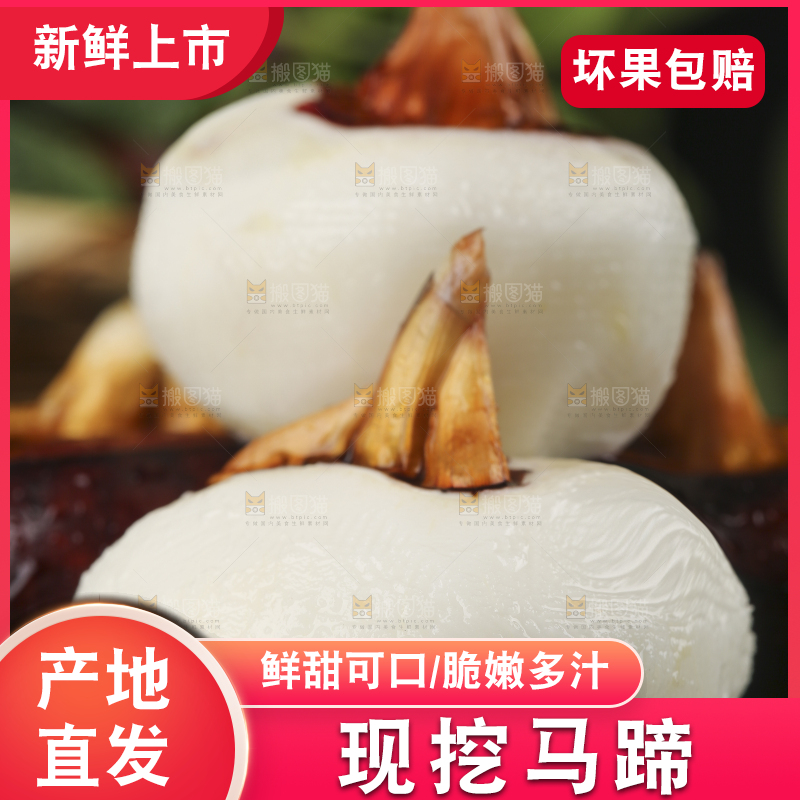 黑石板上的荔浦马蹄