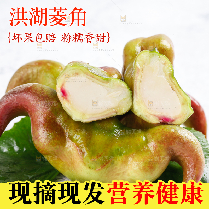 白底上的菱角