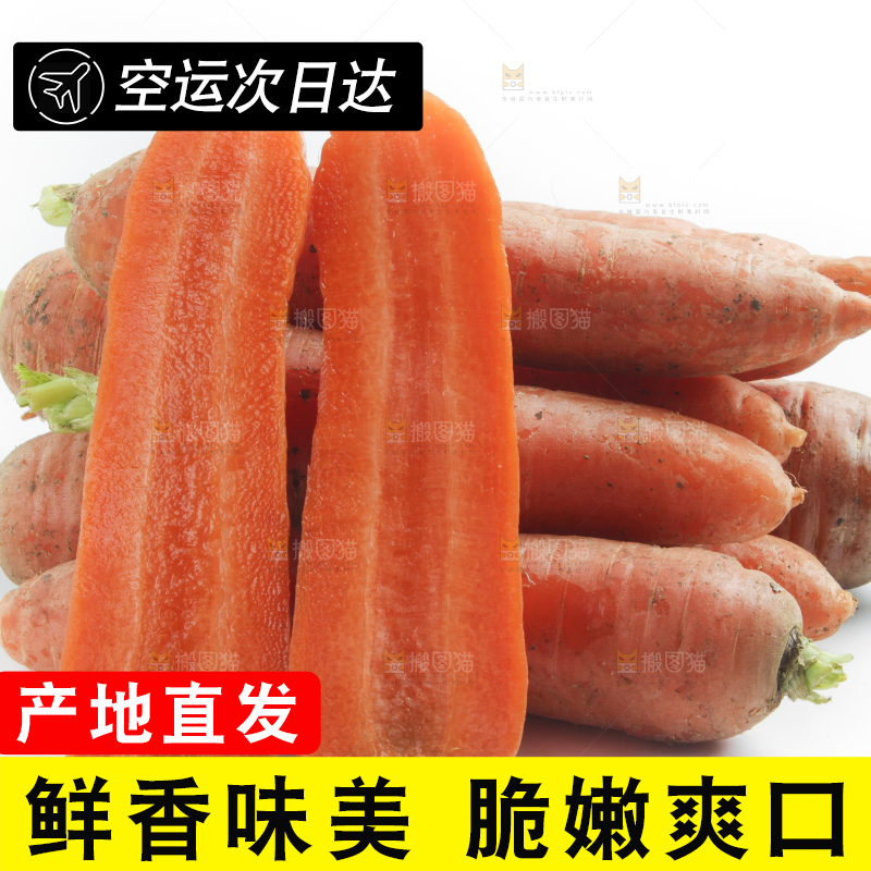 白底上的胡萝卜