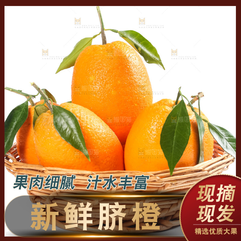 篮子里装着奉节脐橙