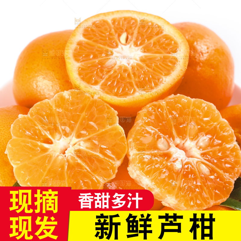 白底上放着椪柑