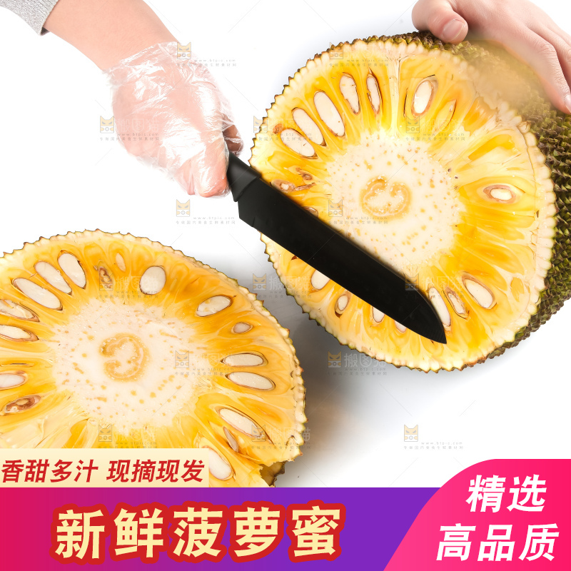 白底上的越南菠萝蜜
