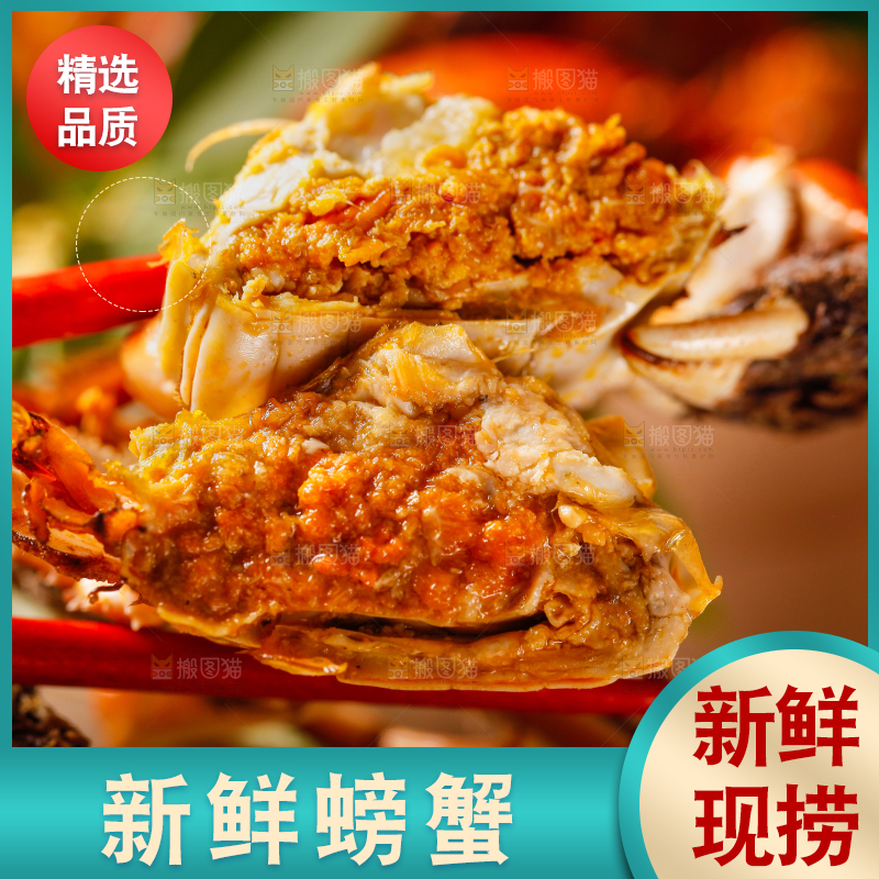 筷子上夹着清蒸螃蟹