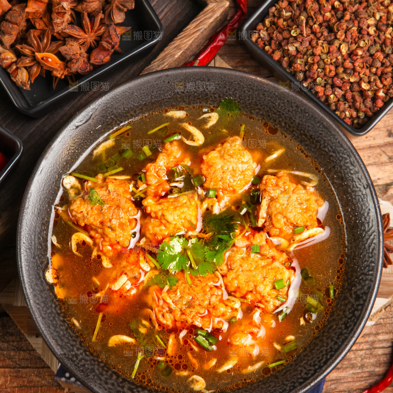 碗里的红烧豆圆子
