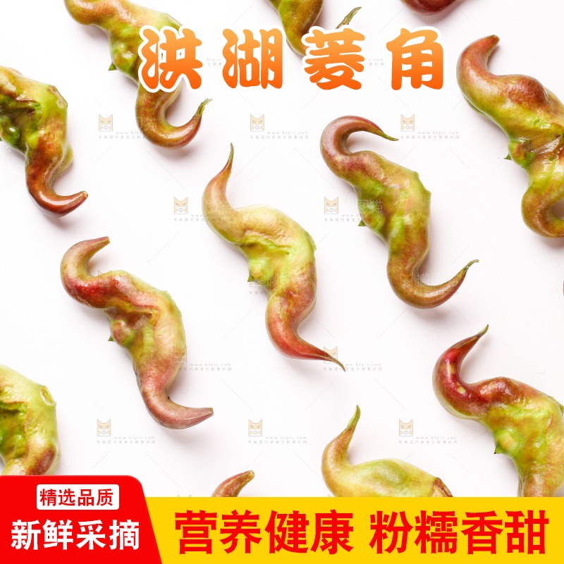 浅底上放着洪湖菱角