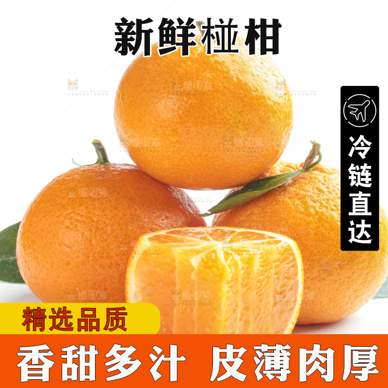 白底上放着椪柑