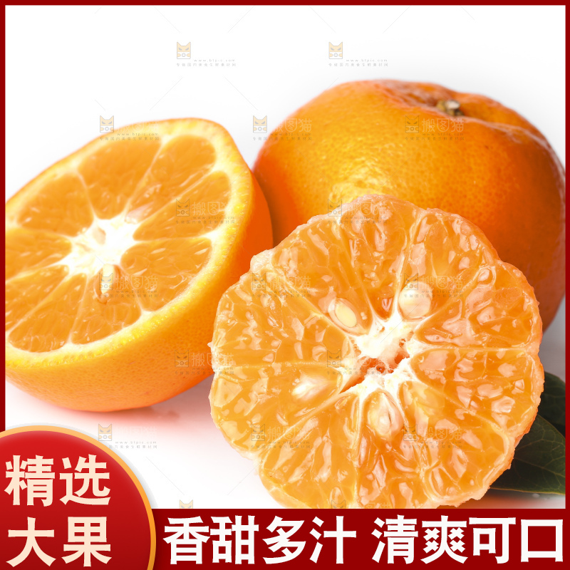 白底上的芦柑