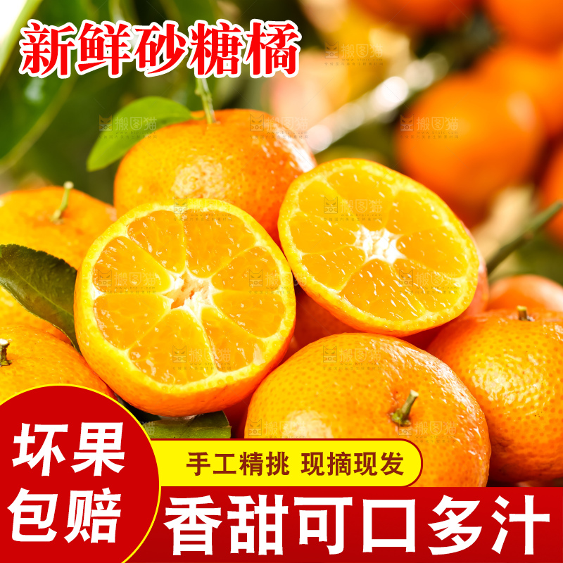 篮子里装着广西砂糖橘