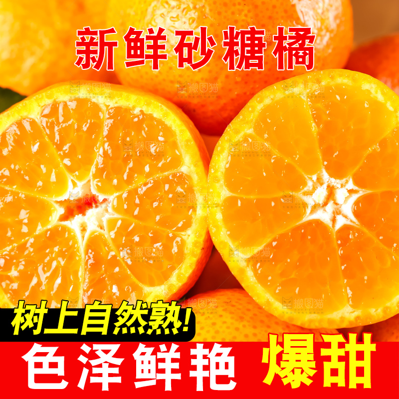 篮子里装着广西砂糖橘