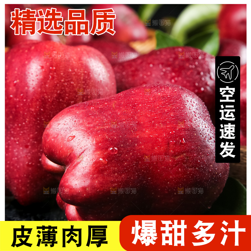 盘子里装着红蛇果