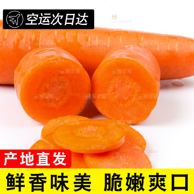 白底上的胡萝卜