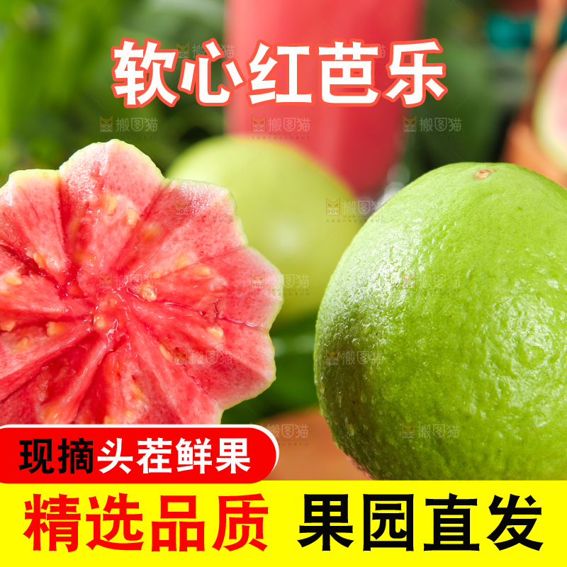 手里拿着红心番石榴