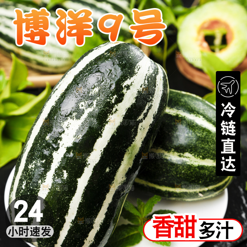 盘子里装着博洋蜜脆甜瓜