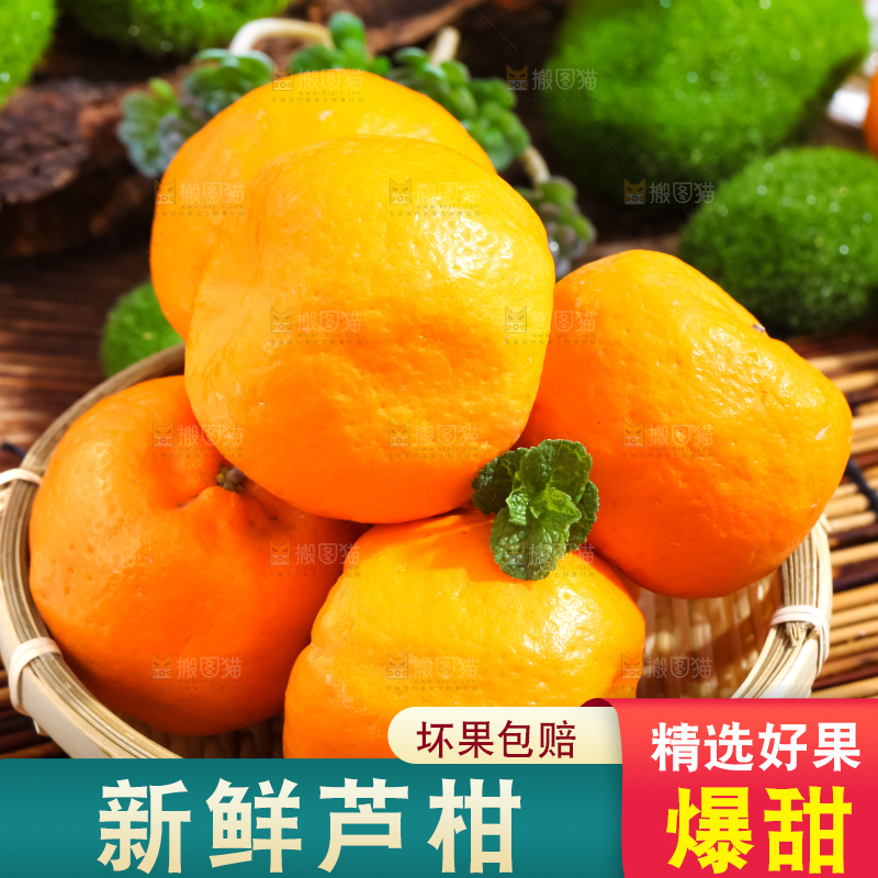 篮子里装着芦柑
