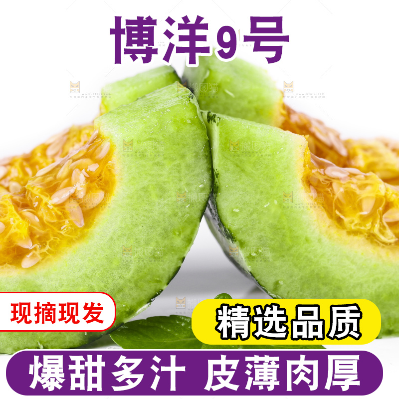 白底上放着博洋甜瓜