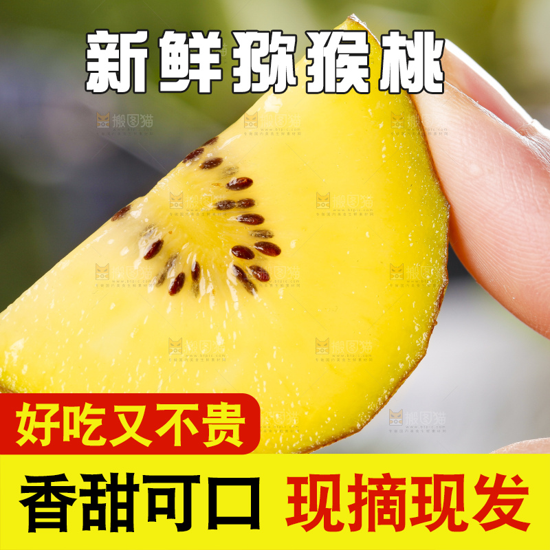 手里拿着黄心奇异果