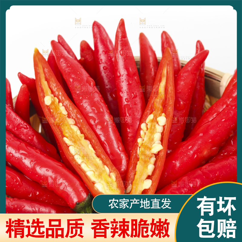 堆放着一堆的红尖椒