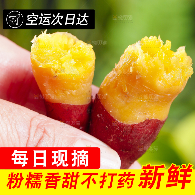 手里拿着小红薯