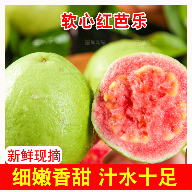 手里拿着红心番石榴