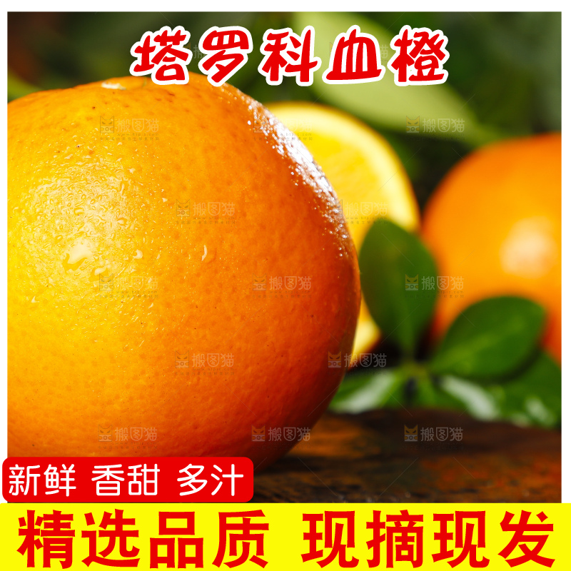 黑底上摆放着四川塔罗科血橙