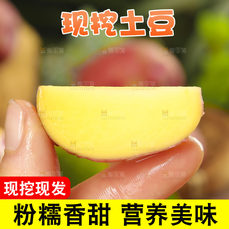 手里拿着红土豆
