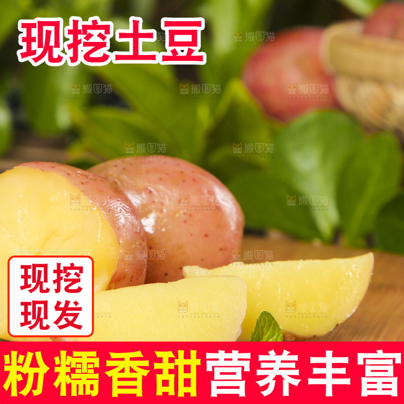 木底上放着红皮洋芋