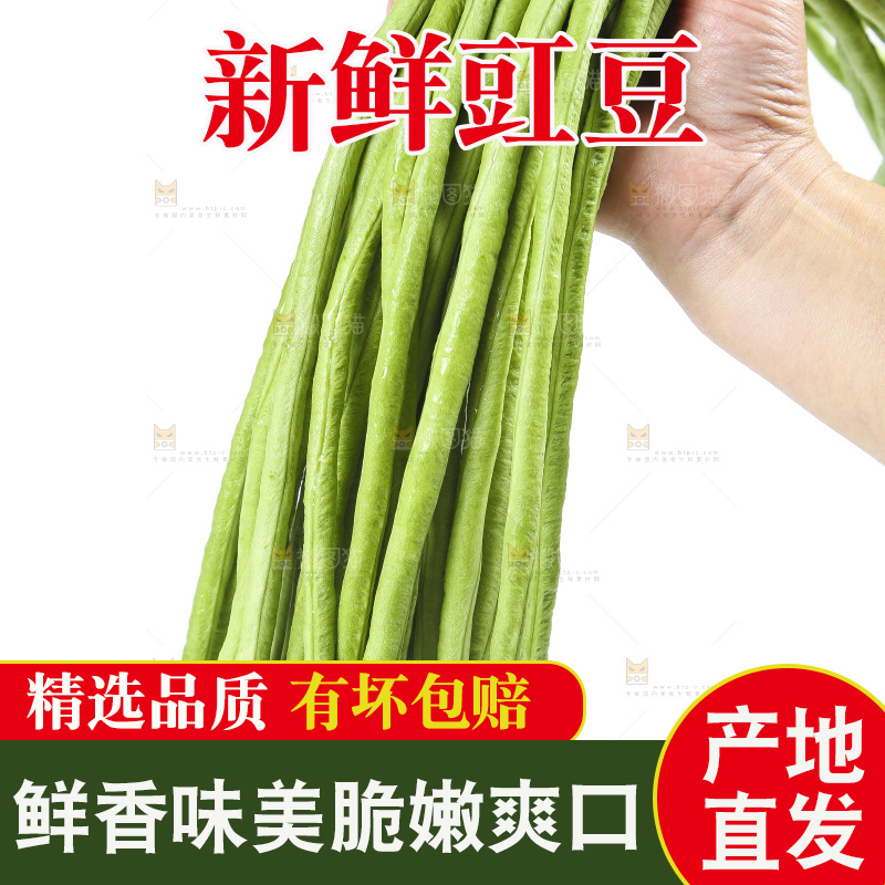 手里拿着嫩豆角