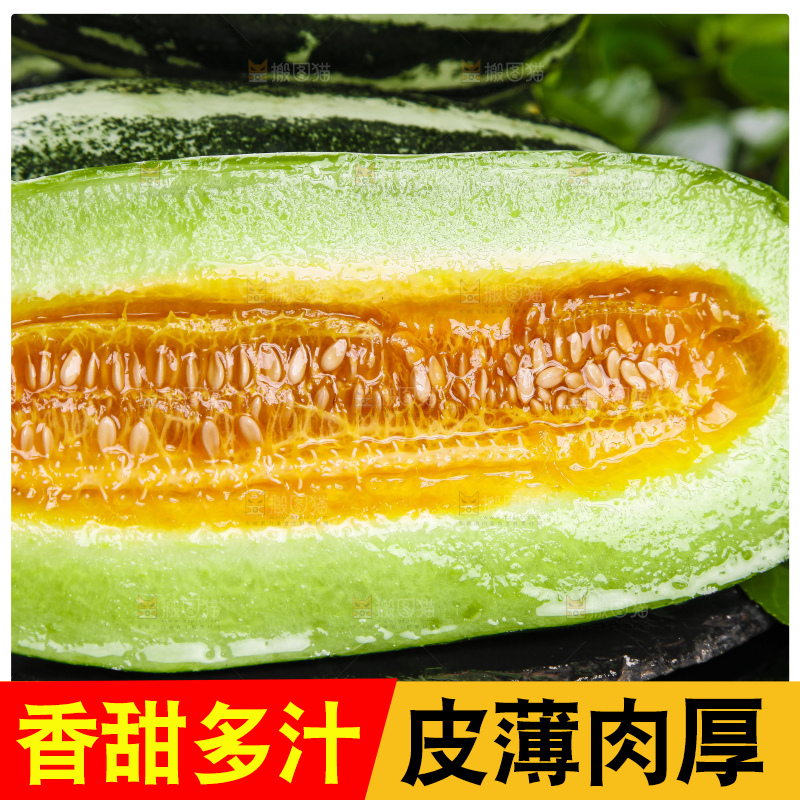 黑底上放着博洋甜瓜