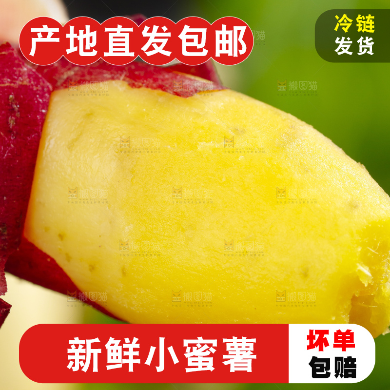 手里拿着黄心蜜薯