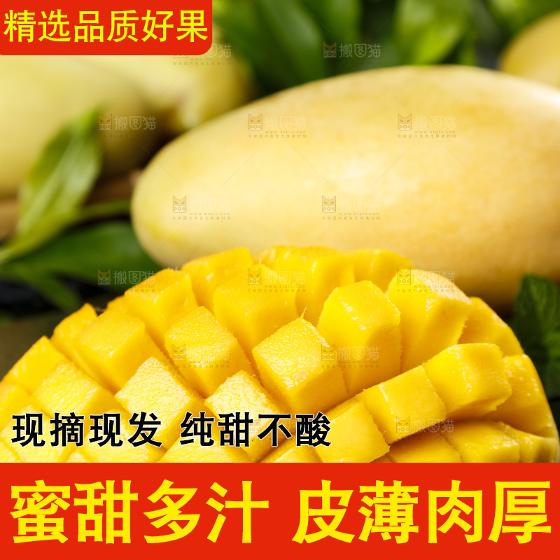 深底上摆放着越南高乐蜜芒果