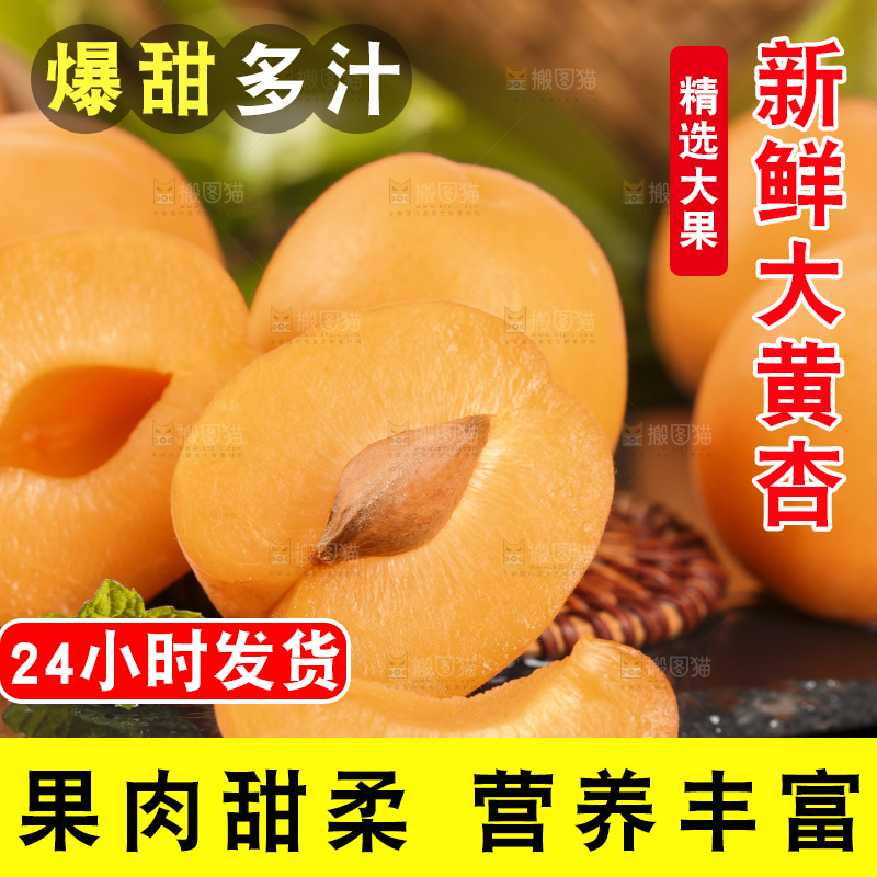 黑底上摆放着大黄杏