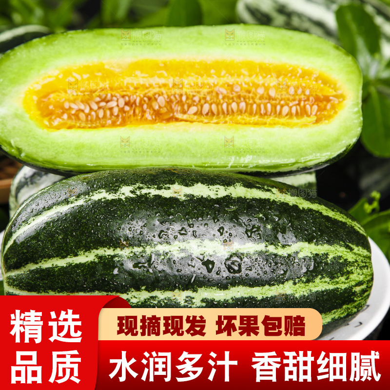 盘子里装着博洋香瓜