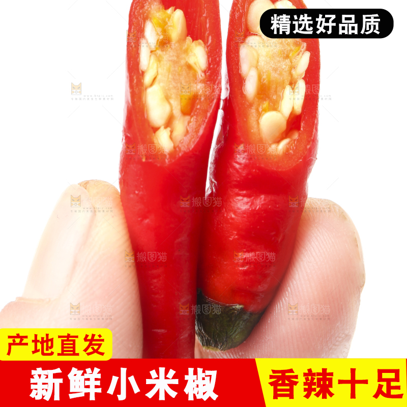 手里拿着小尖椒