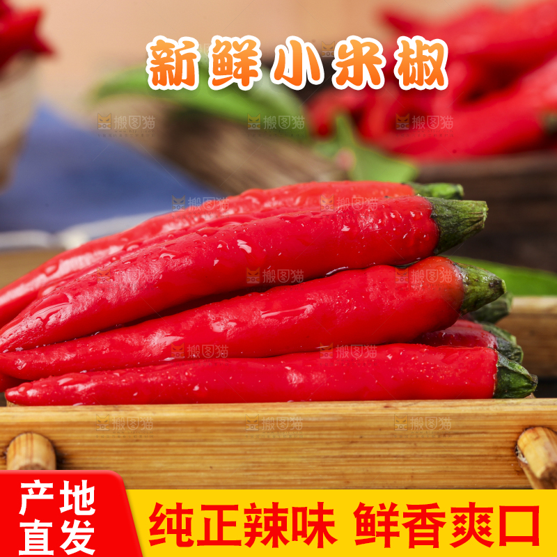 深底上摆放着小米椒