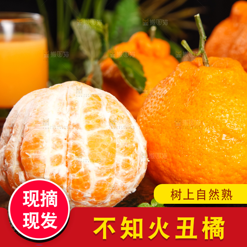 黑底上摆放着四川不知火丑橘
