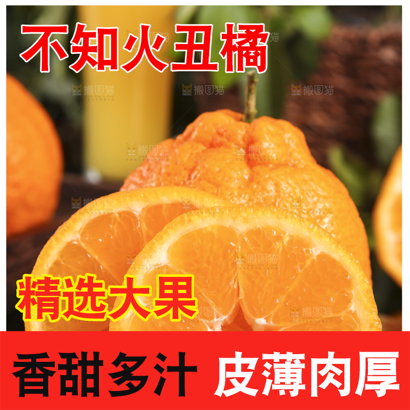 黑底上放着丑八怪橘子