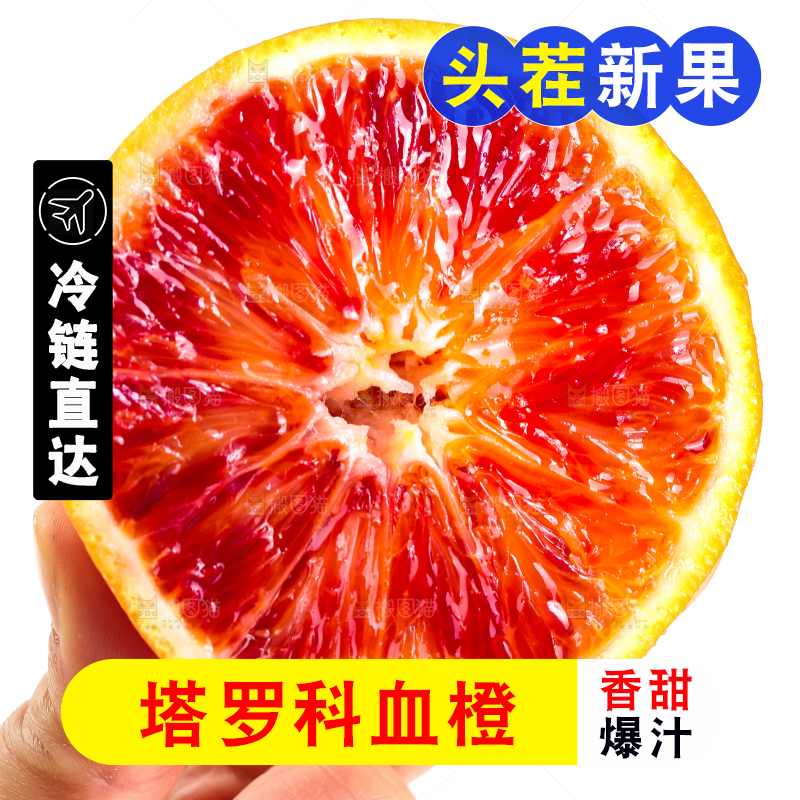 手里拿着四川塔罗科血橙