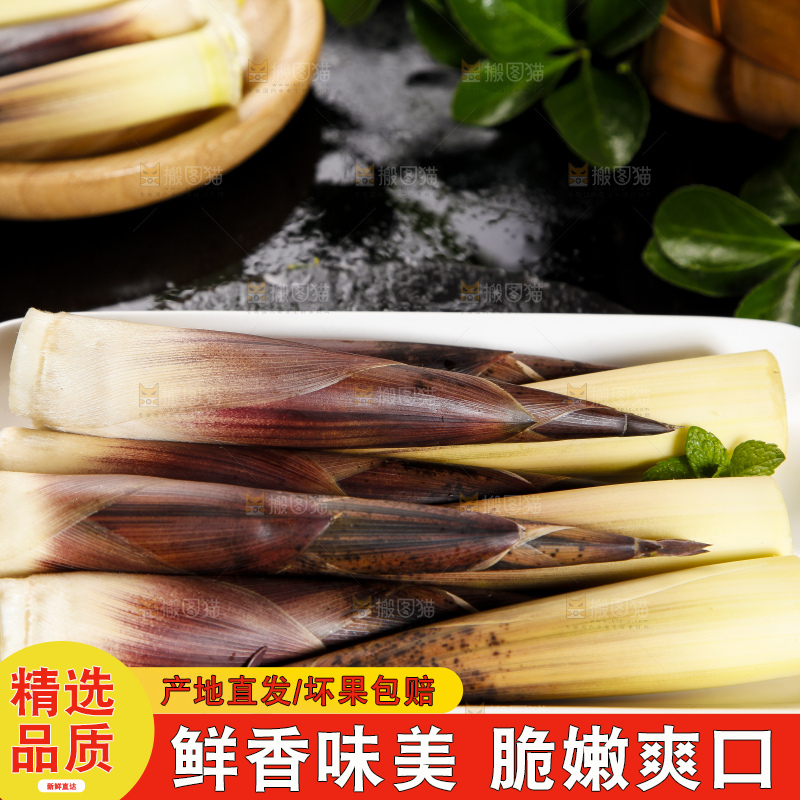 盘子里装着嫩竹笋